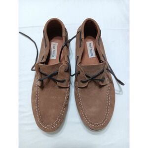 Steve Madden Buoy Brown Suede Leather Casual Deck Loafers Shoes‎ Mens Size 10